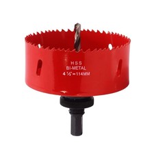4.5 Inch Hole Saw with Arbor for Metal Wood Plastic, 4-1/2 114Mm in Bimetal Hol