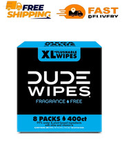 DUDE Wipes XL Flushable Fragrance-Free 480ct Moisturizing with Aloe Vitamin E B5