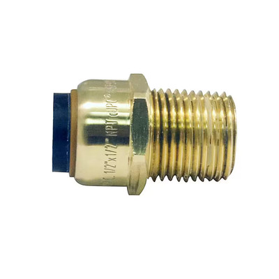 1/2 In. Brass Push-To-Connect X Male Pipe Thread Adapter