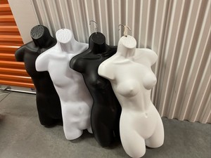 Plastic Female and Male Torso Hanging Mannequin Dress Shirt Forms