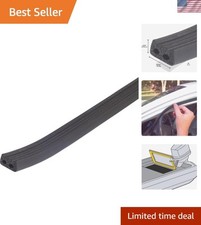 01033 10 ft. Black Large Rubber Auto  Marine Weatherseal for All Climates
