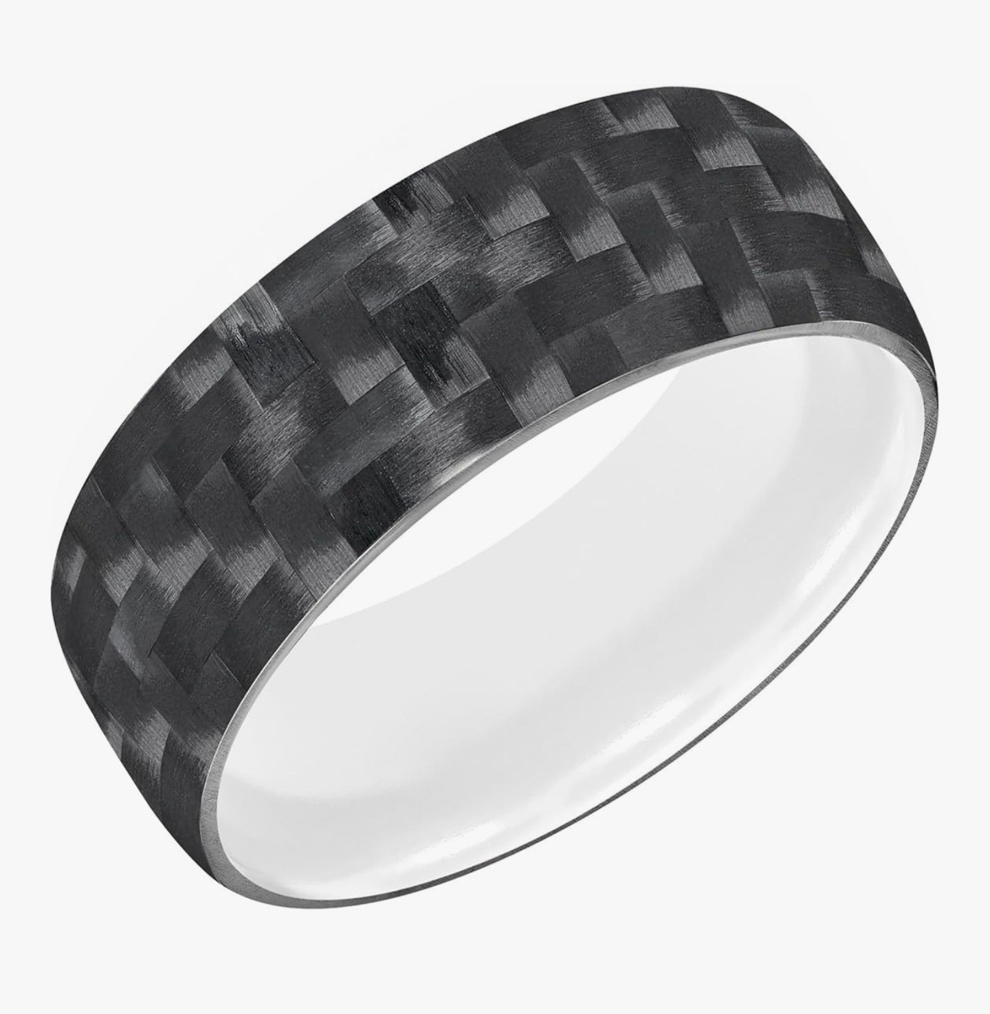 Alianza de boda de carburo de tungsteno de fibra de carbono para hombre, anillo para todas las ocasiones, ligero