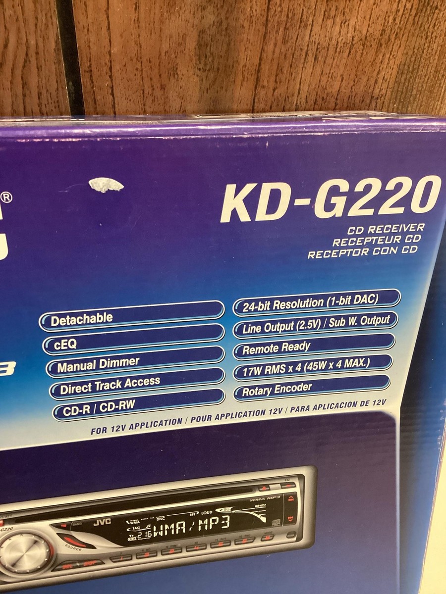 JVC KD-G220 CD Player In Dash Receiver for sale online | eBay