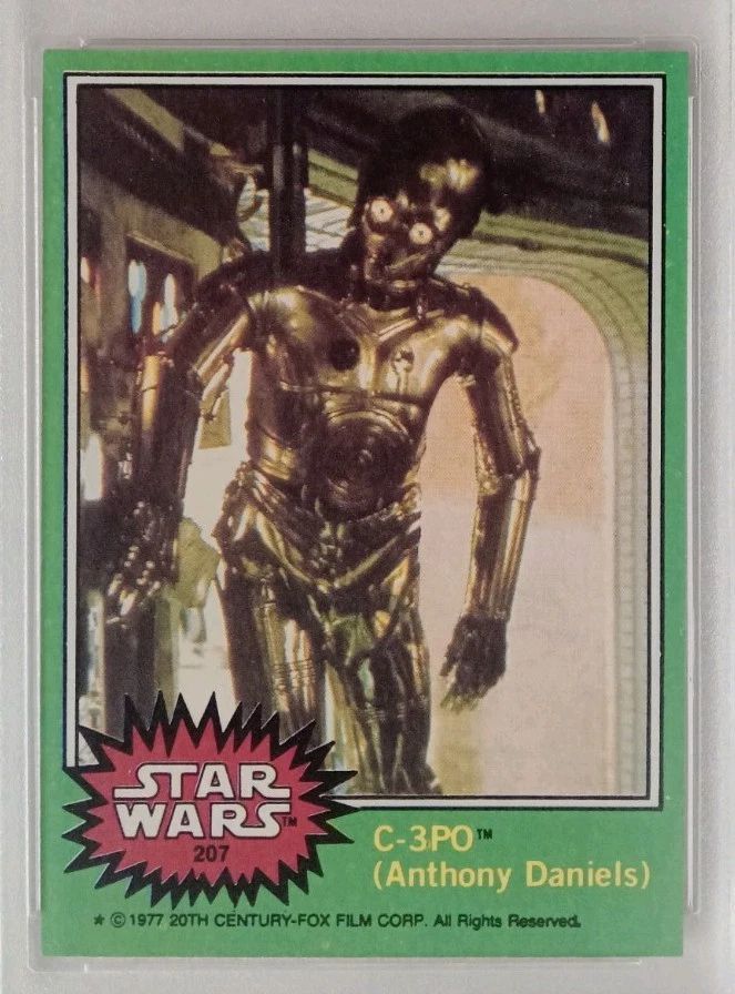 1977 TOPPS STAR WARS #207 NON ERROR C-3PO (Anthony Daniels) GRADED 9 - Image 3 of 4