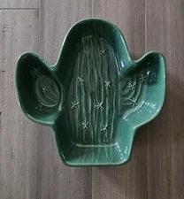 Treasure Craft Cactus Chip Bowl Pottery USA