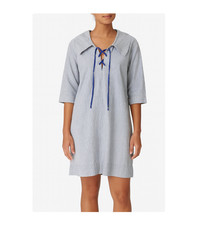 Ralph Lauren Vintage Striped Nautical Lace Up Sailor Dress Size Medium EUC