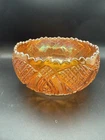 RARE Vintage Imperial Glass Marigold Carnival Glass Diamond Pattern Bowl
