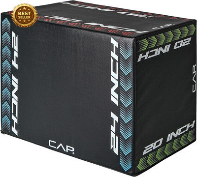 3-In-1 Foam Plyometric Jump Box   Adjustable Heights for Home Gym, HIIT, Step-Up