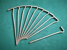 10 Quechua Pegs Steel Pegs Tent Pegs 18cm 9 New 1 Used 