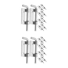 2 PCS Spring Release Latch Door Cabinet Heavy Duty Slide Bolt Gate