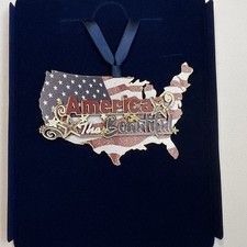 Ornament,Beacon Design ChemArt America The Beautiful ,Made In The USA, Patriotic