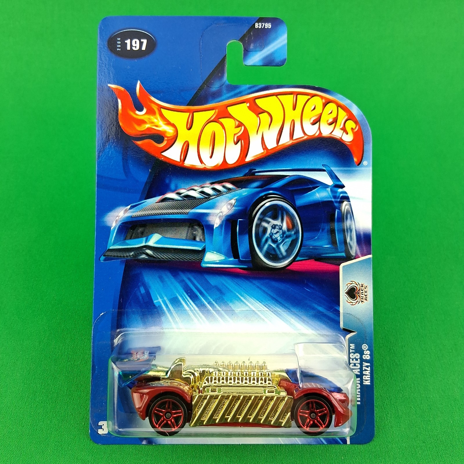 2004 Hot Wheels #197 Krazy 8's Red Track Aces #14/20 Chrome Red PR5