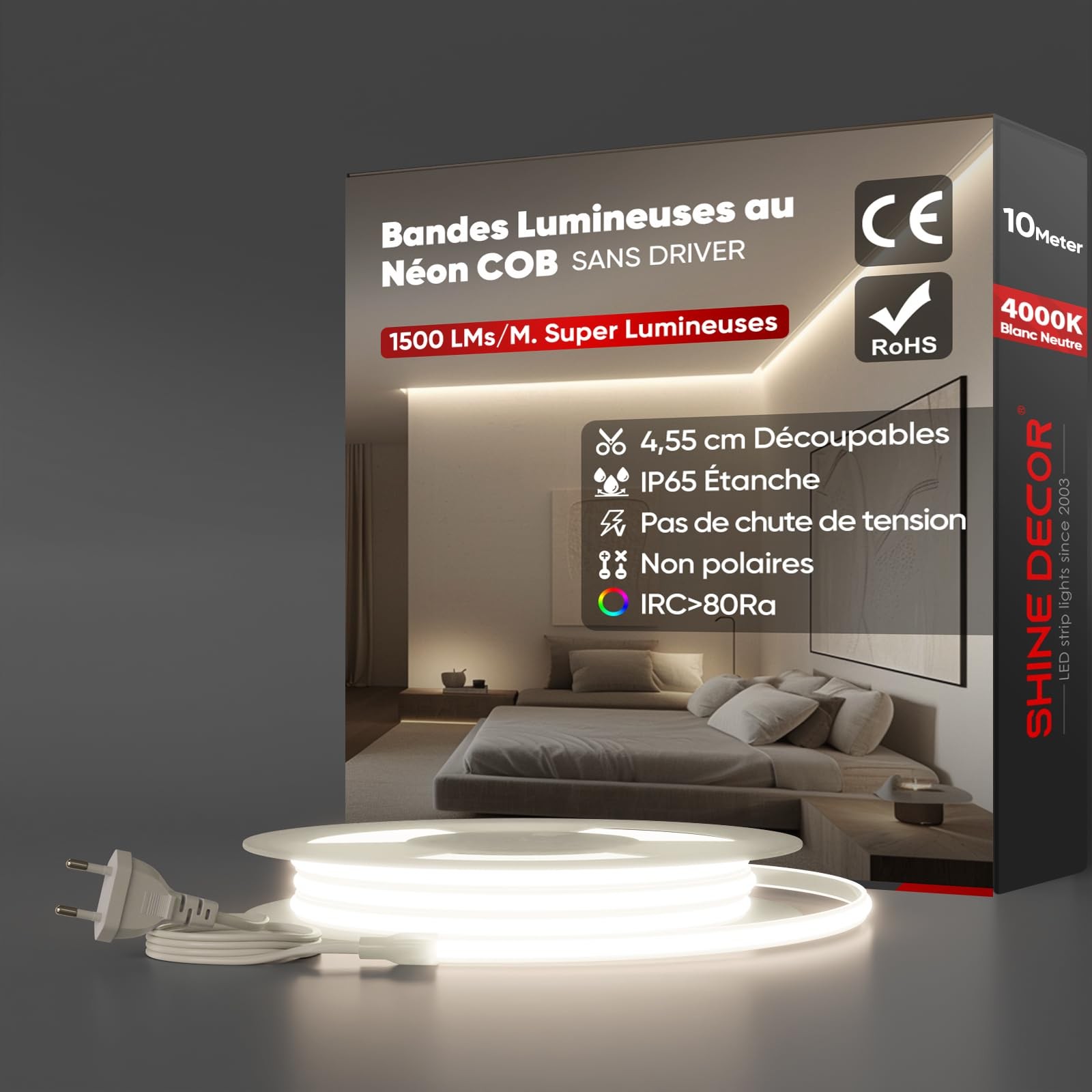 Bande lumineuse LED COB 230V pour sublimer votre terrasse et jardin