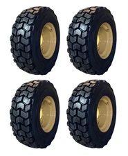 4-12-16.5 SKS-4 Lifemaster Style Skid Steer Tires/Rims for Cat-NARROW OFFSET