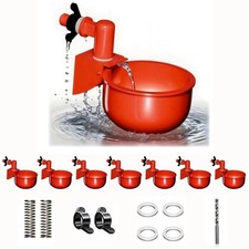 Chicken water cups by 8pk  Free Extras  Leak Resistant Automatic Chicken Wa...