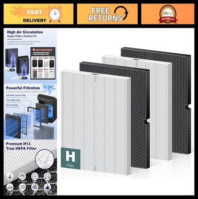 Replacement Filter H for Winix 5500-2 Air Purifier, True HEPA & Activated Carbon