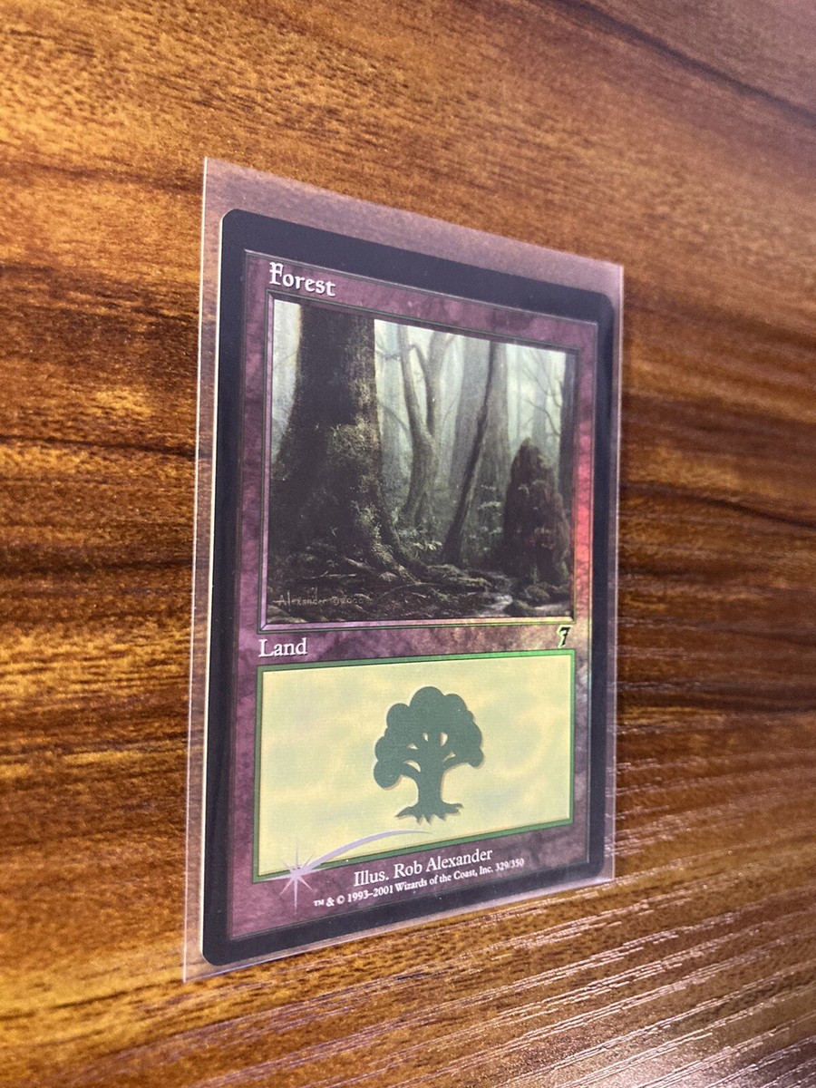 MTG✨FOREST FOIL✨7th Edition MINT Basic Land 2001 Rob Alexander