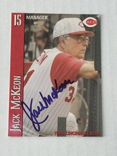 Jack McKeon 1998 Kahn’s Baseball Authentic Signed Auto Cincinnati Reds Rare HTF