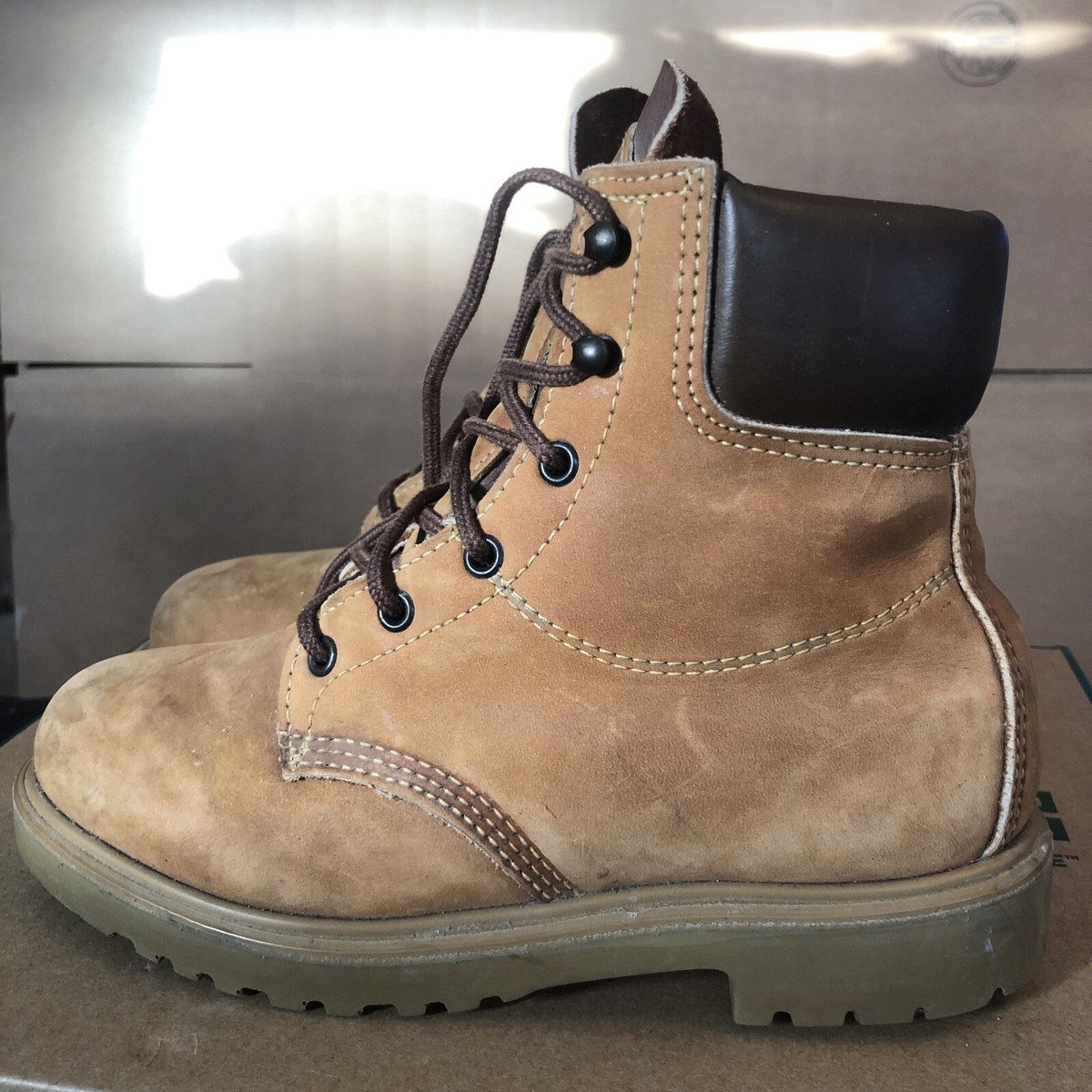 VTG 1980 MENS WINTER RED WING WORK HUNTING TAN BROWN COLOR SIZE 8D 