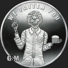 2020 1OZ We Fatten You V2 .999 Pure - Collector Round Silver Shield - "LAST ONE"