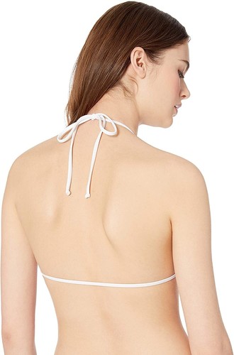 Volcom Women's 181440 Junior's Triangle Bikini Top Swimwear White Size L - Picture 2 of 2