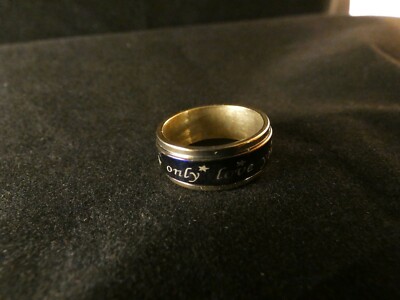 Ring 24 Karat Vergoldet ''only love you''  Blau Glück Gold Damen Schmuck Liebe