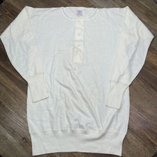 VTG 40s SHEPHERD PURE WOOL SHRINK RESISTANT ENGLAND THERMAL LONG SHIRT SZ 38