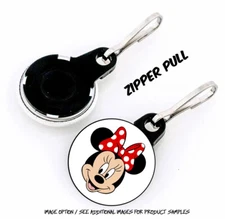 Minnie Mouse Button Zipper Pulls - Choose From 12 Designs