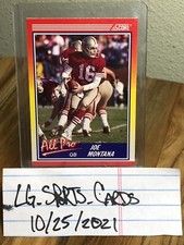 JOE MONTANA ALL PRO RED DOT ERROR CARD 1990 SCORE #582 📈🏈🔥