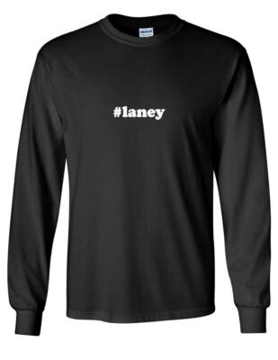 #laney T-shirt Hashtag  Laney Funny Gift Black Long Sleeve Cotton Tee Shirt