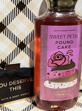 Bath and  Body Works Shower Gel Wash 10 oz Pink SWEET PETAL POUND CAKE Limited