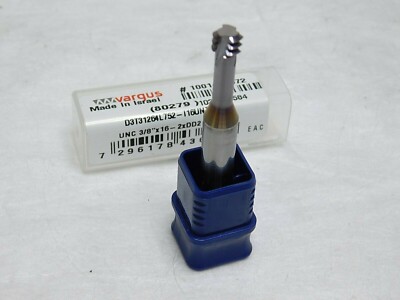 Vargus Carbide Helical Flute Thread Mill RH 3/8''-16 Internal 16 TPI 3FK 80279