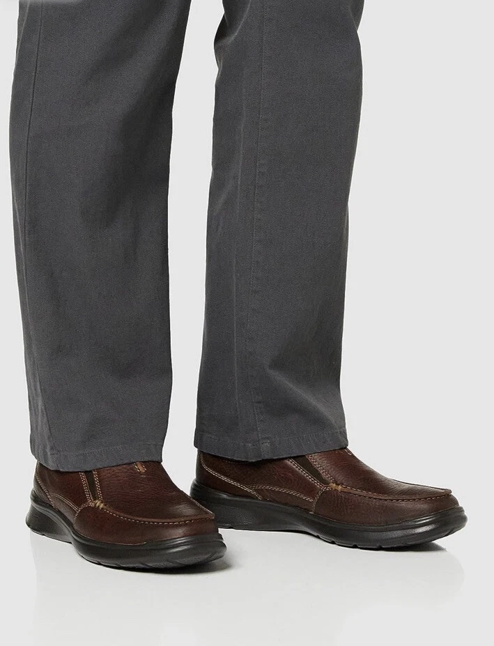 Clarks Mens Casual Shoes Cotrell Free Tobacco Leather UK 8 Eu 42