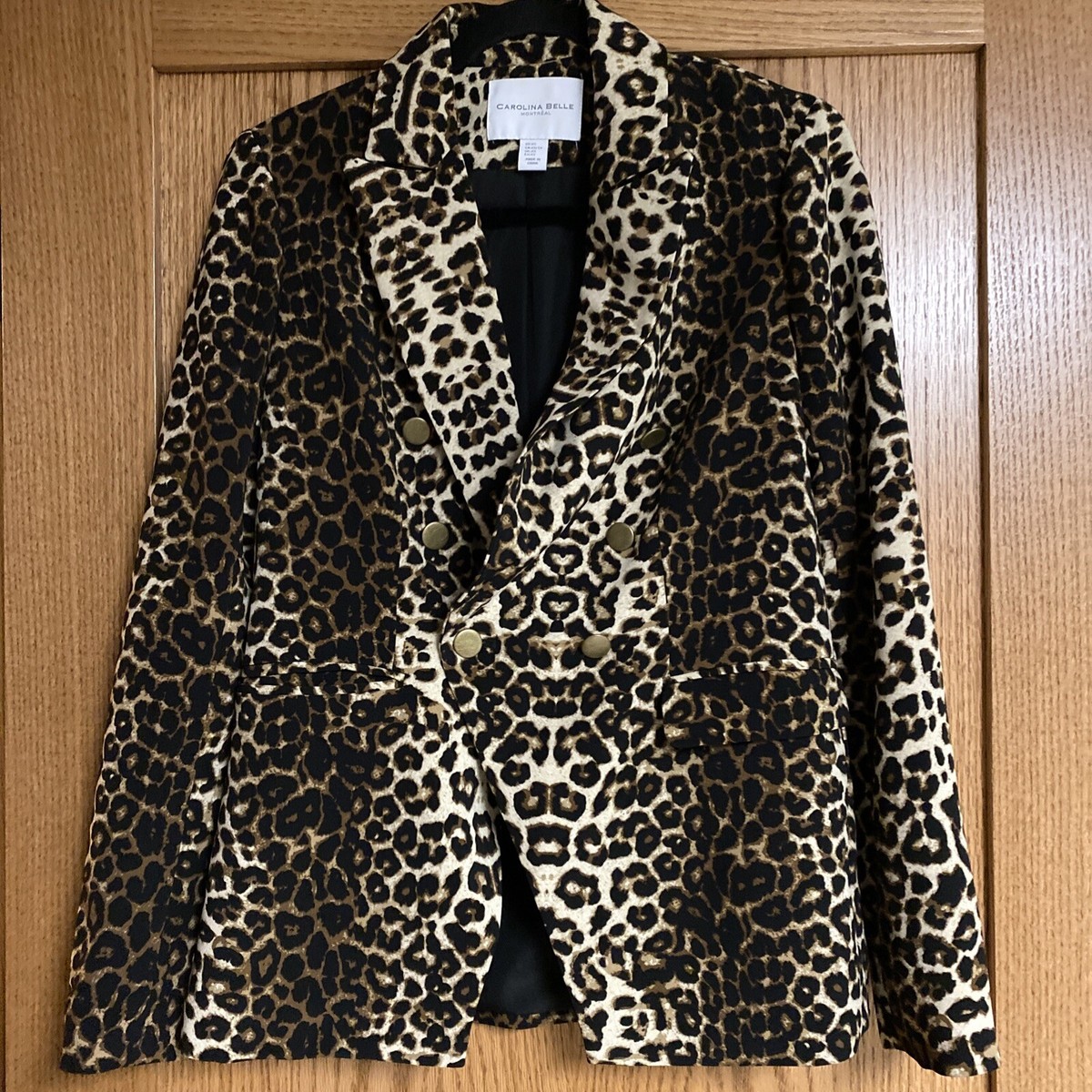 Carolina Belle Montreal leopard Women’s blazer jacket XS