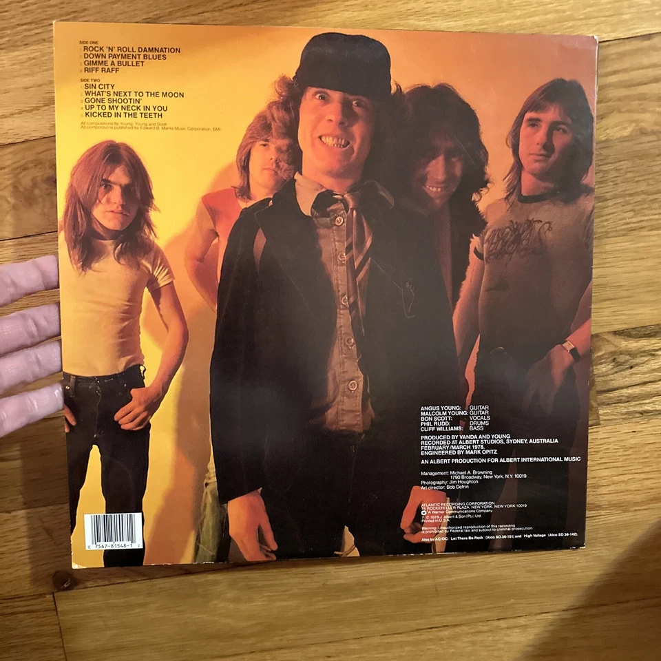 AC/DC Powerage LP VINYL RECORD ALBUM &Insert in Shrink Atlantic SD 19180 - Image 2 of 4