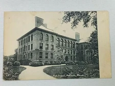 High School Melrose MA Massachusetts Front View Vintage Postcard 1900's