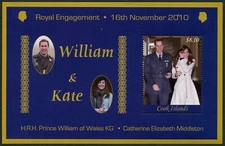 Cook Isls 1359-1361 sheets,MNH. Prince William & Catherine Middleton, 2011.