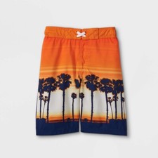 NEW Boys' Palm Print Swim Trunks - Cat  Jack  M 8/10 HUSKY