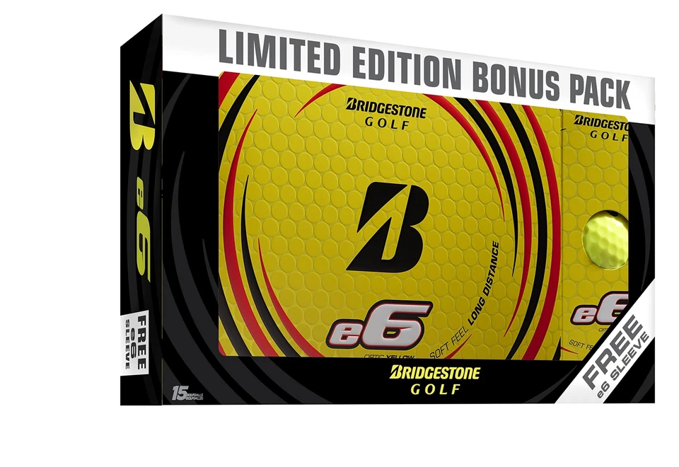 Bridgestone Golf Balls e6 Yellow with Bonus Sleeve