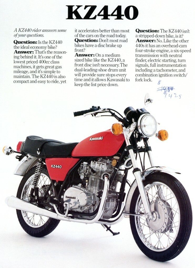 Kawasaki KZ 440 1980 Color Brochure | eBay