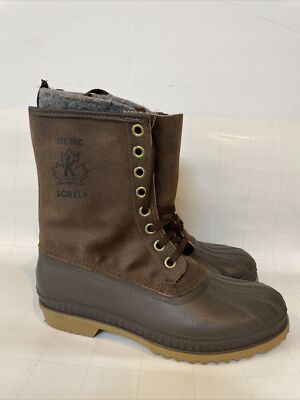 Sorel Arctic Ice Pac Kaufman Rubber Duck Boots Men’s 8 Mens Vtg Sorel Sz 9 Arctic Pac Kaufman Canada Brown Snow  main image 2