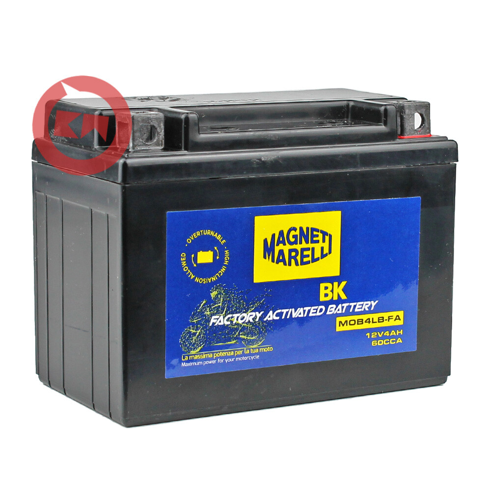 BATTERIA YB4L-B 4AH MAGNETI MARELLI SIGILLATA APRILIA SR H2O 50 2000-2004