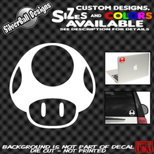 Toad Mushroom Custom Vinyl sticker NES Mario Laptop Car Window Switch Nintendo