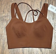 NEW Lululemon Like a Cloud Longline Bra Light Support D/DD Cup Roasted Brown 4