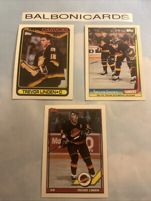 Trevor Linden 3 Card Topps Lot! NM+ Free Shipping!