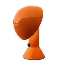 Martinelli Luce Elmetto Arancione Lampada da tavolo design Elio Martinelli 1976