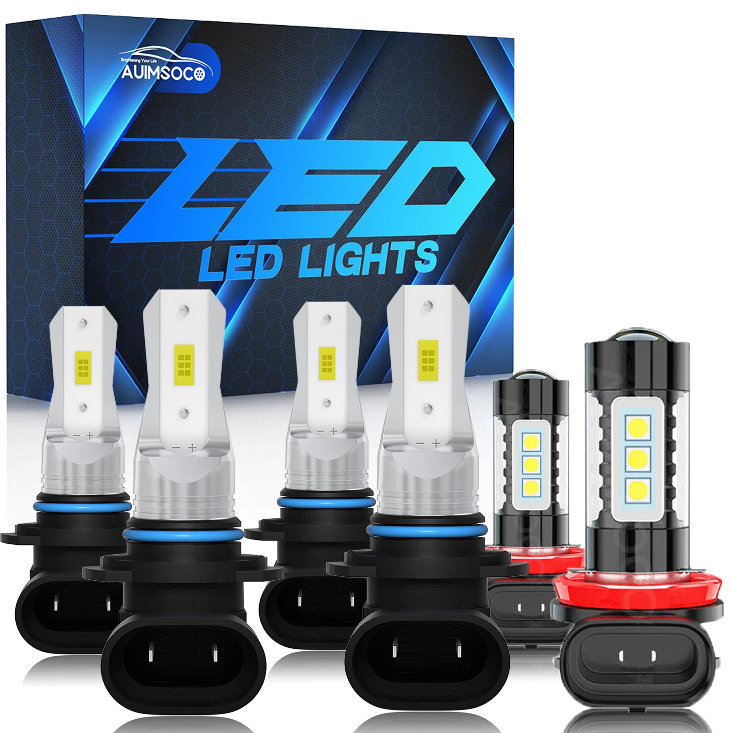 For Toyota Corolla 2009-2013 6pcs LED Headlight Fog Light Bulbs Combo Kit A++