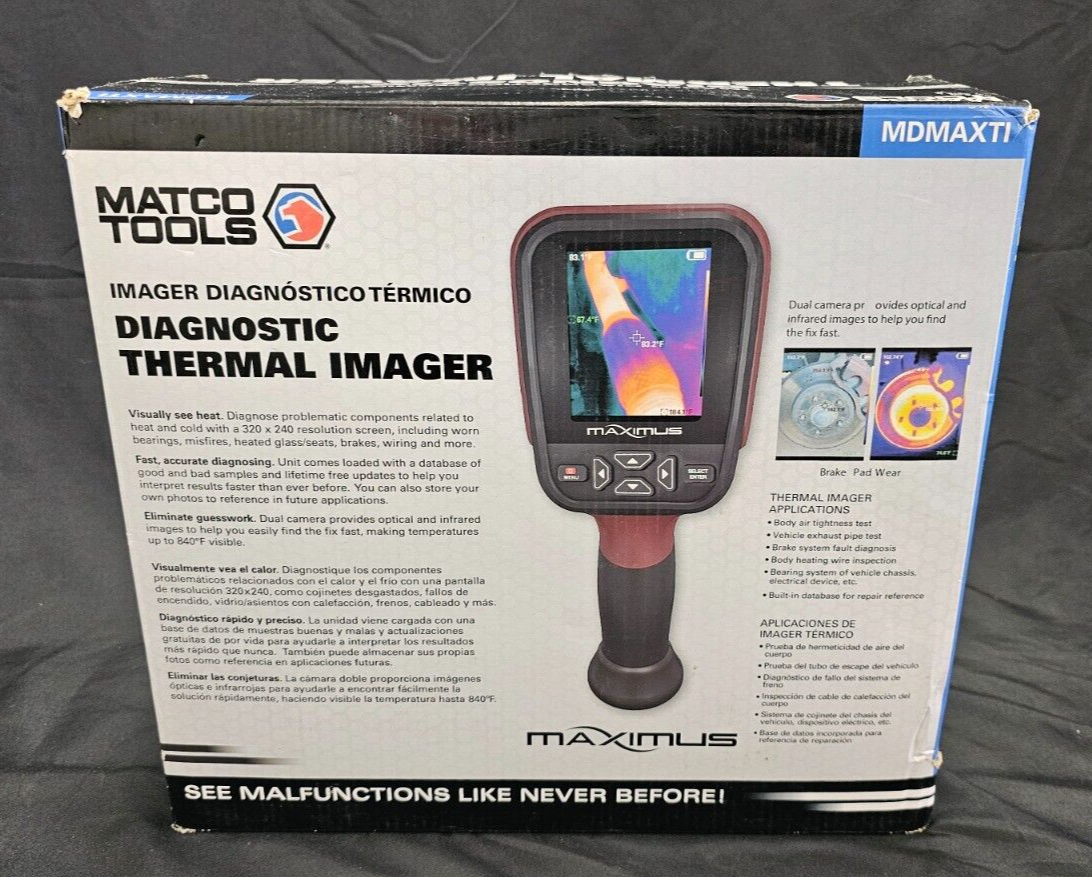 MATCO TOOLS MDMAXTI MAXIMUS Diagnostic Thermal Imager READ DESCRIPTION