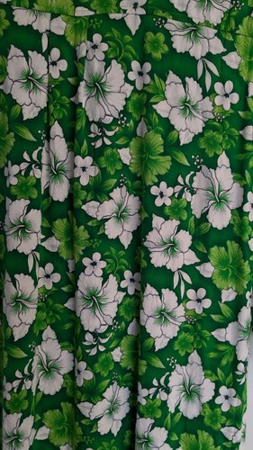 Green Tropical Men's Shirt Size XXL Hibiscus Floral Print Vacation Button Up Top - Picture 4 of 10