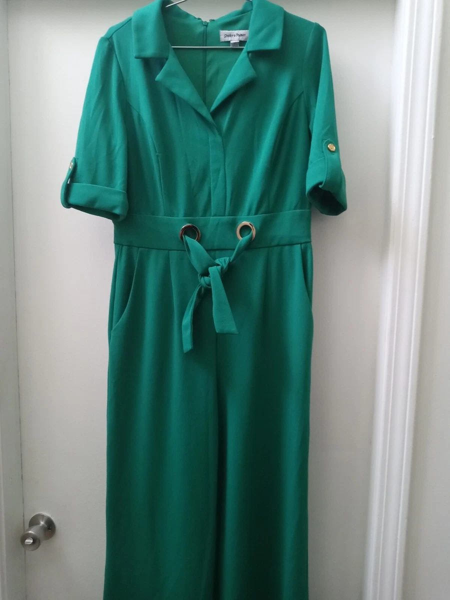 Kelly Green Satin Jumpsuit With Pockets | Jumpsuits – Saved by the Dress